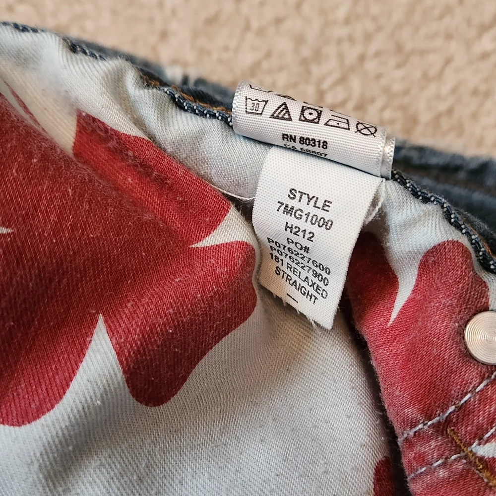 Lucky Brand 181 Relaxed Straight Mid-rise Men's Blue Jeans - Size 38x32 - Picture 11 of 11